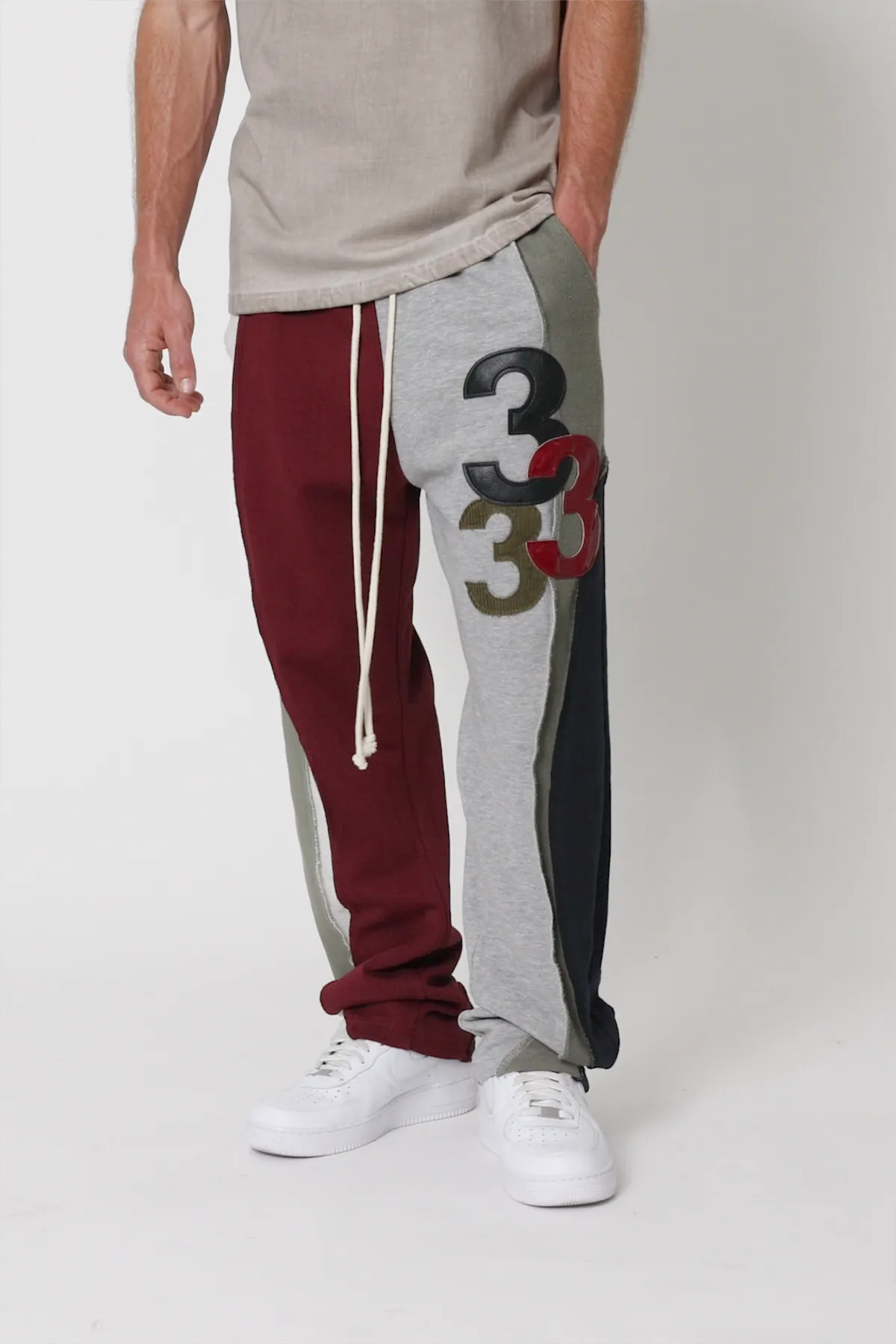 3 Color Block Sweatpants - Multi