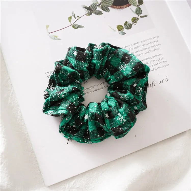 8PCs Girls Autumn and Winter Hair Ring Christmas Holiday Gift Hair Ring