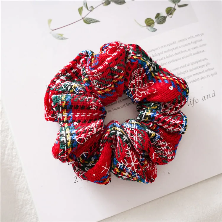 8PCs Girls Autumn and Winter Hair Ring Christmas Holiday Gift Hair Ring