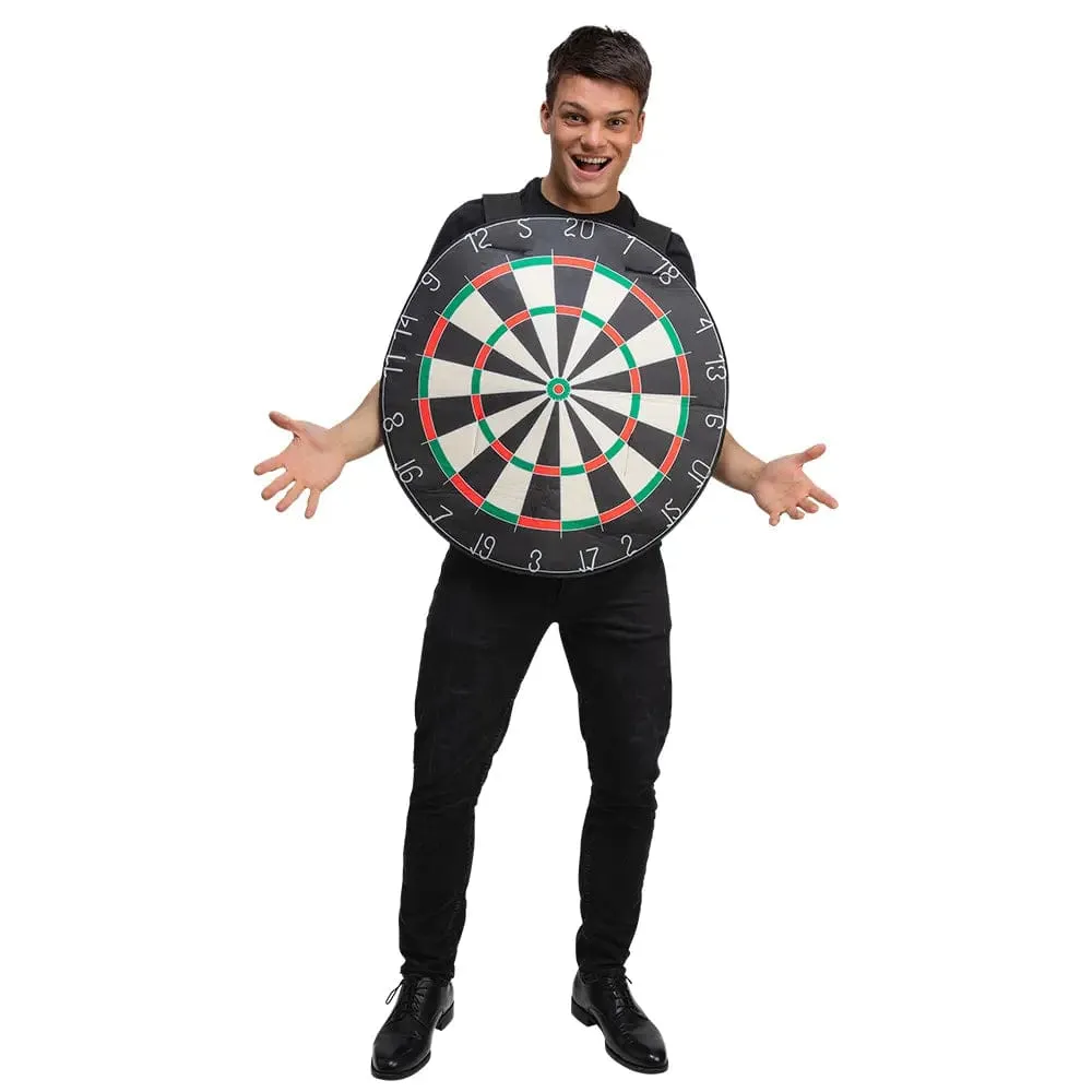 Adults Funny Dart Board Sports Fancy Dress Costume One Size