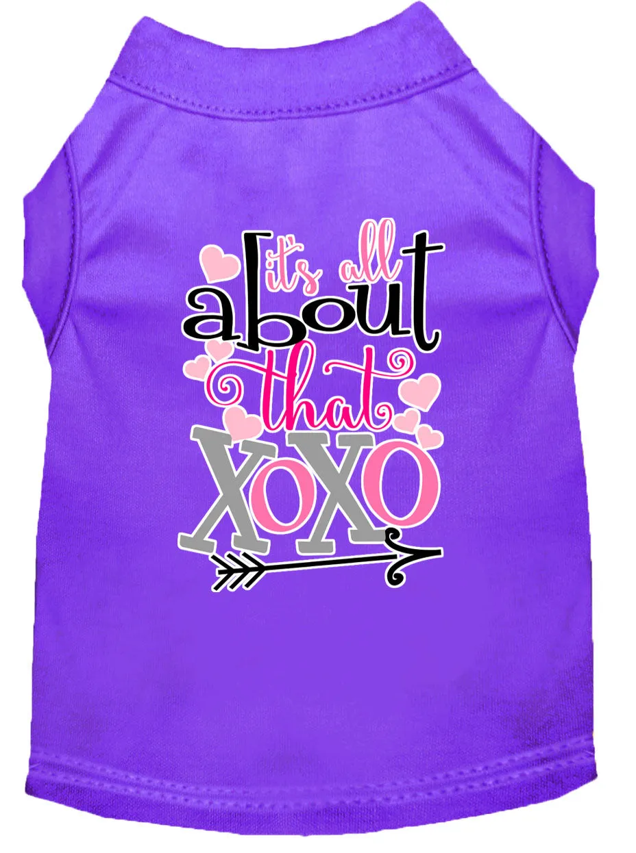 All About That Xoxo Screen Print Dog Shirt Purple Xxxl