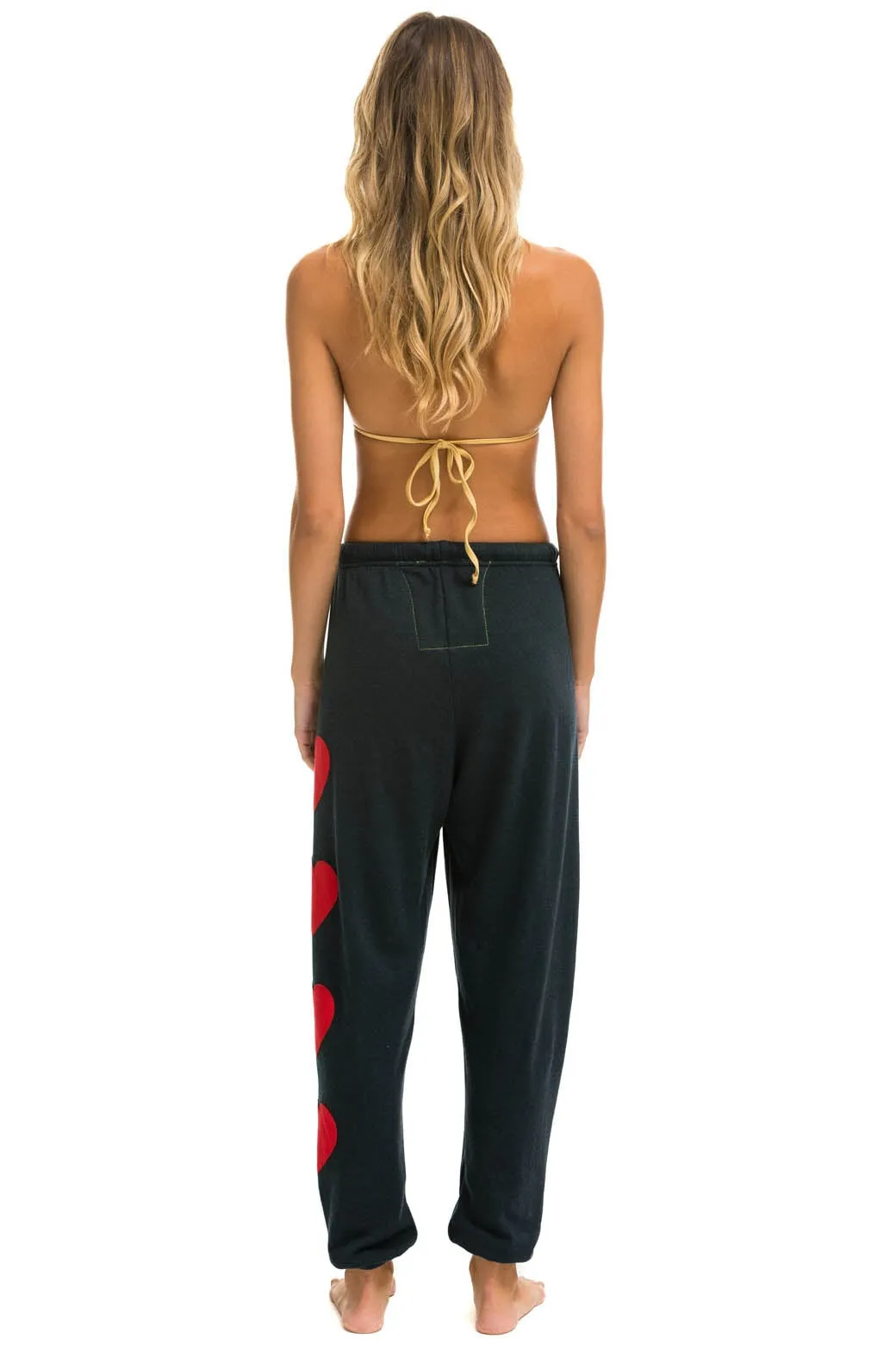 Aviator Nation Heart Stitch 4 Sweatpants in Charcoal