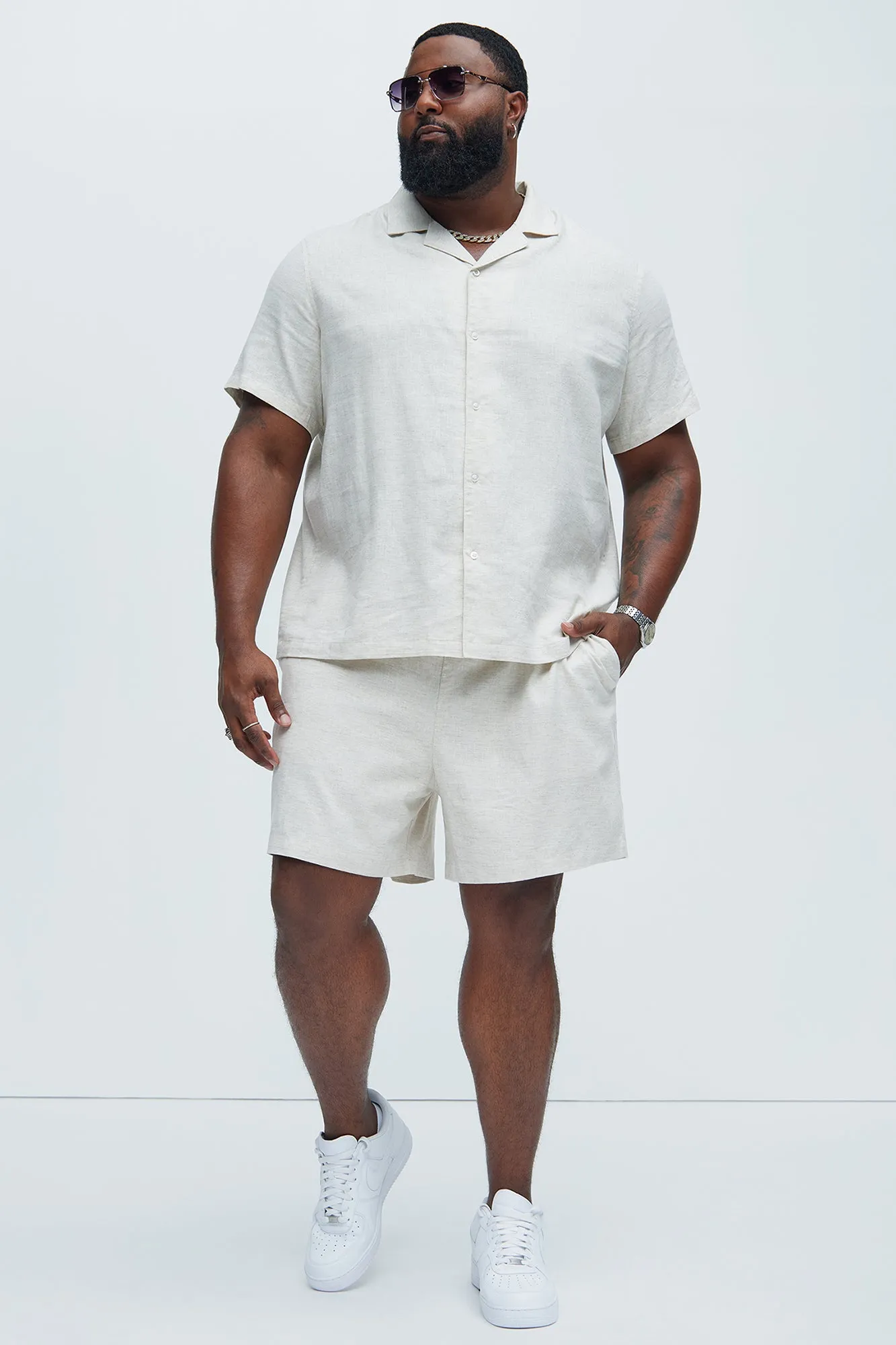 Bahamas Linen Shorts - Oatmeal