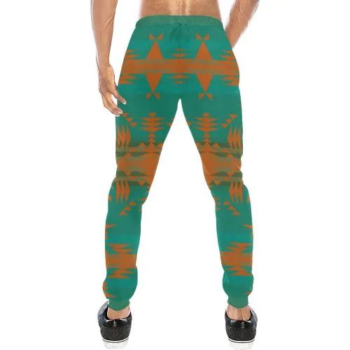 Between the Mountains Deep Lake Orange Men's Sweatpants