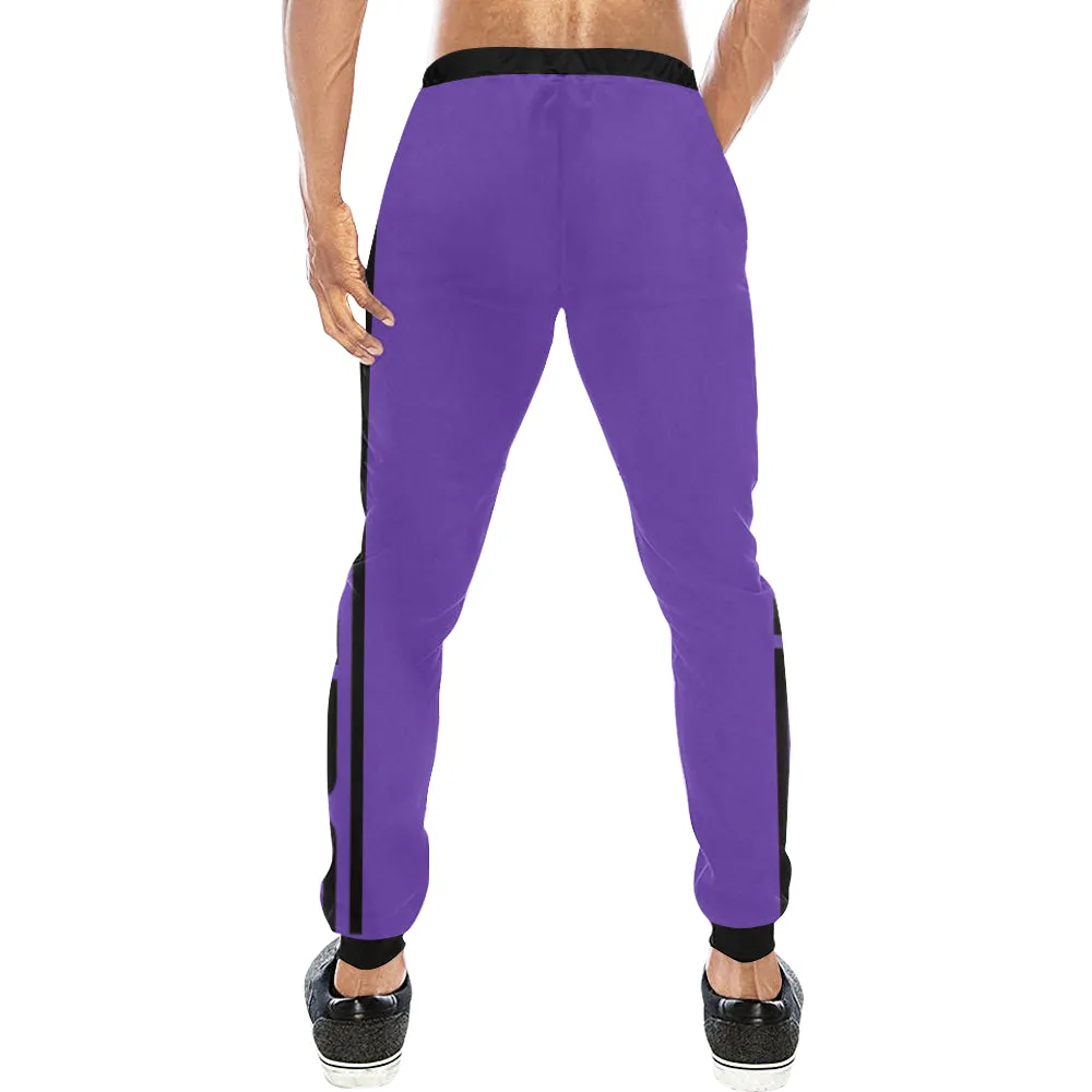 BLACC BORDER PURPLE Men's All Over Print Sweatpants