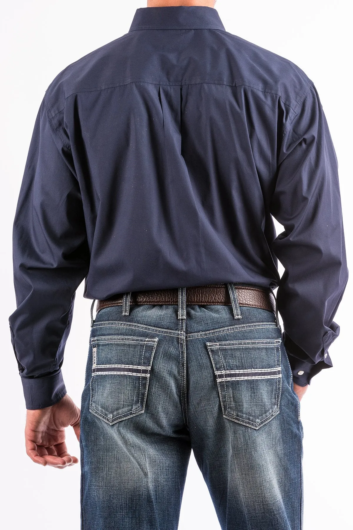 Cinch Mens Navy L/S Shirt - MTW1104667