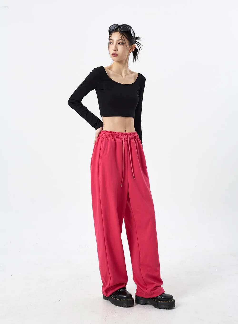 Color Wide Leg Sweatpants CM310