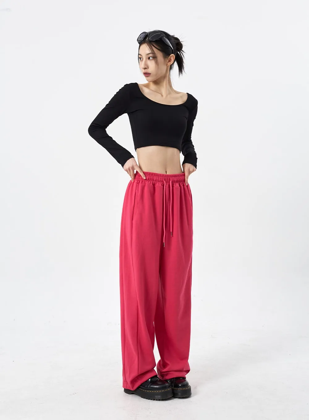 Color Wide Leg Sweatpants CM310