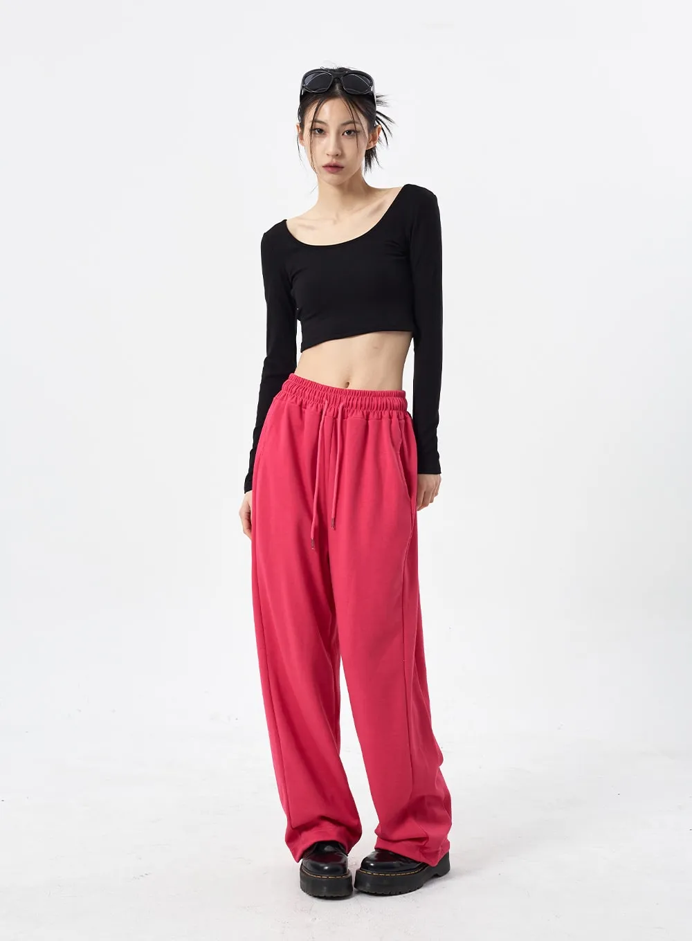 Color Wide Leg Sweatpants CM310