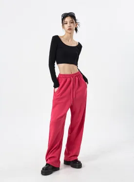 Color Wide Leg Sweatpants CM310