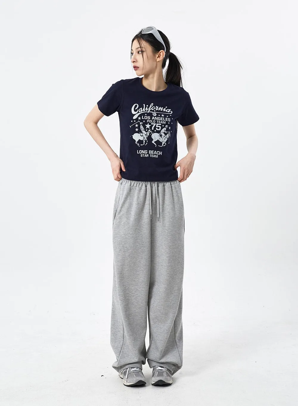 Color Wide Leg Sweatpants CM310