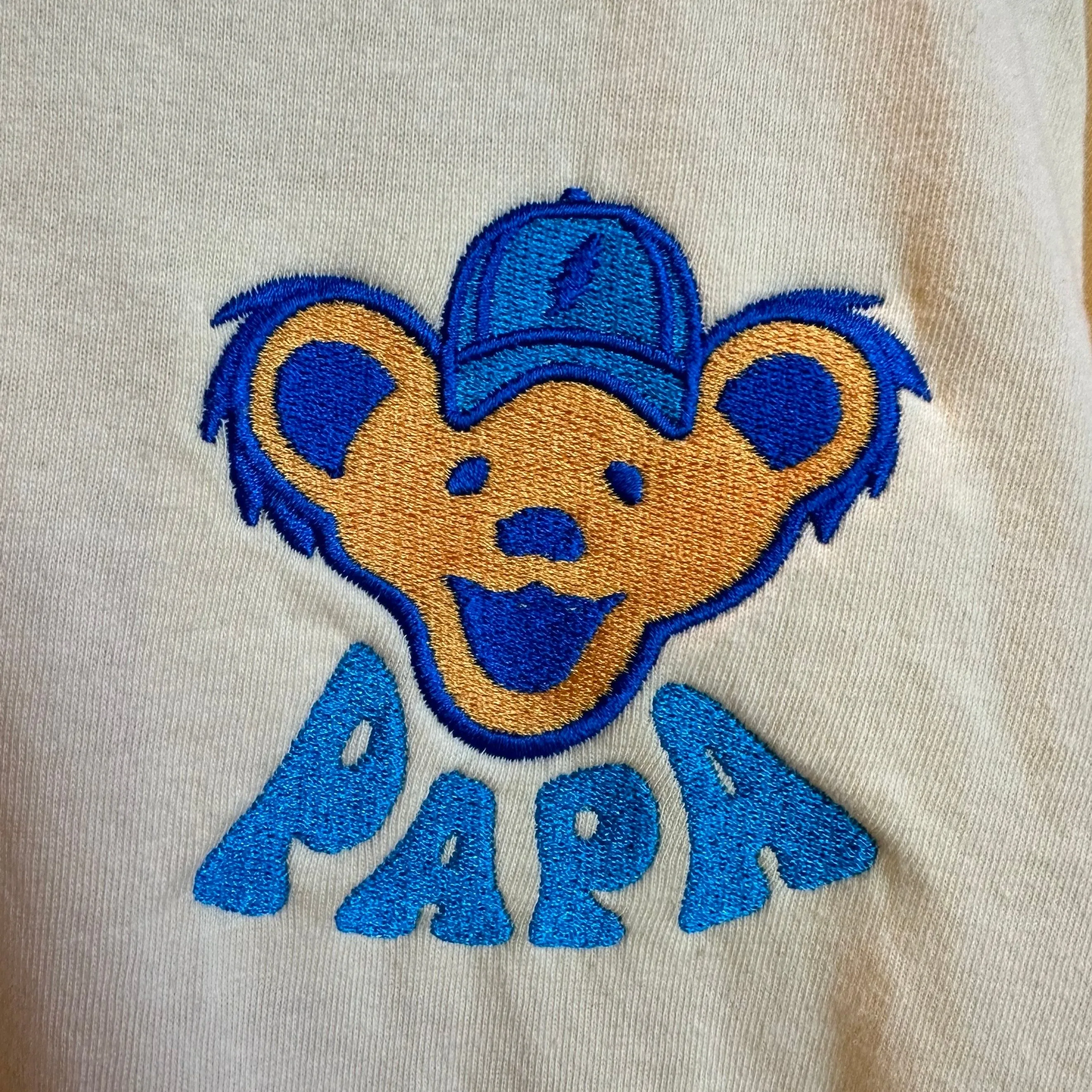 Grateful Dead | 100% Cotton Pigment Dye w/ Embroidery |Golden Papa Bear