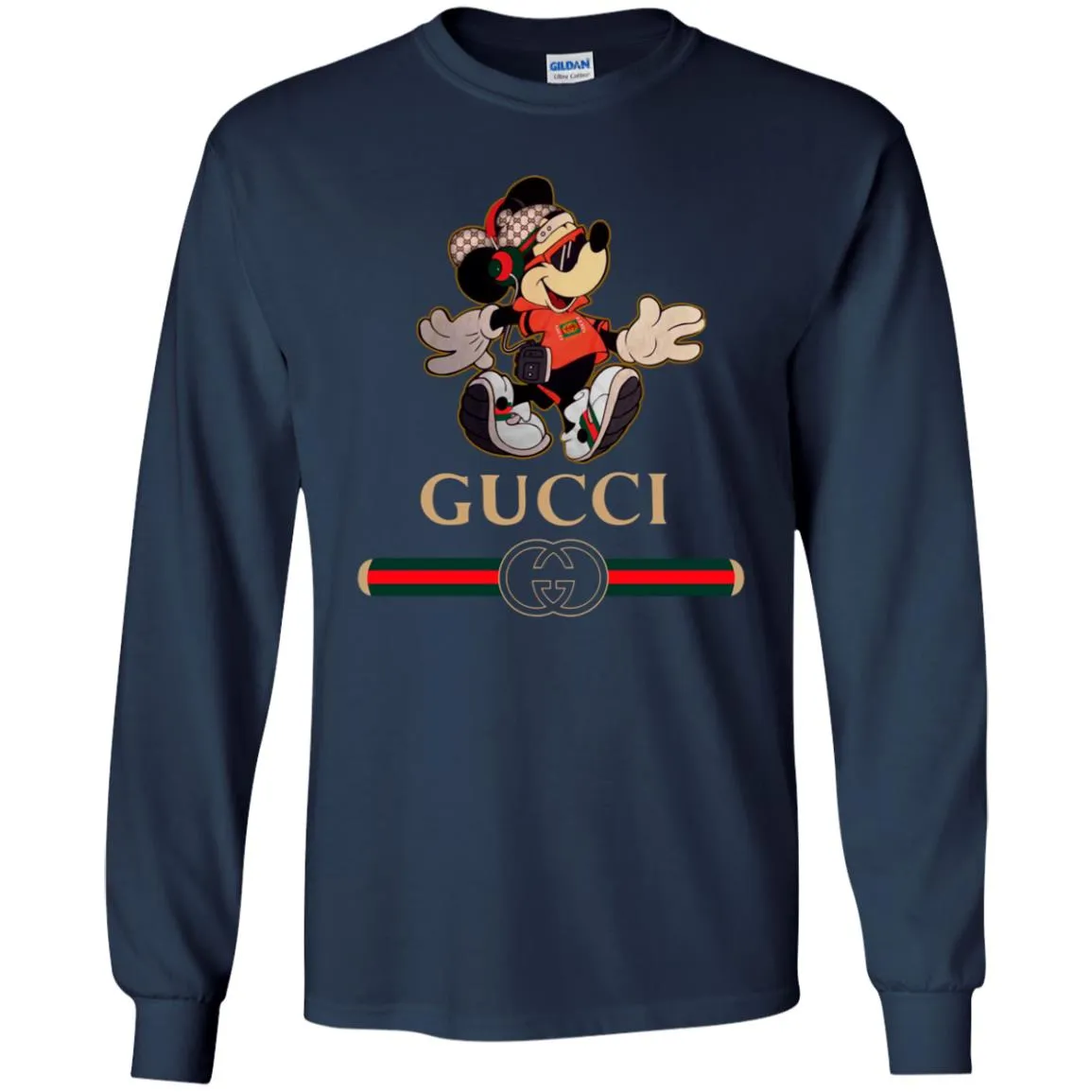 Gucci Mickey Fashion Stylelist Music T-shirt Men Long Sleeve Shirt