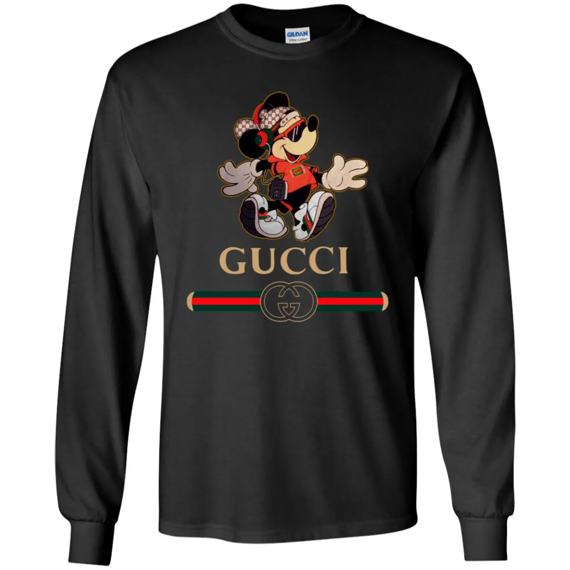 Gucci Mickey Fashion Stylelist Music T-shirt Men Long Sleeve Shirt