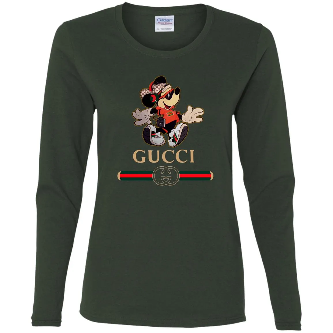 Gucci Mickey Fashion Stylelist Music T-shirt Women Long Sleeve Shirt