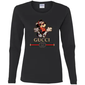 Gucci Mickey Fashion Stylelist Music T-shirt Women Long Sleeve Shirt