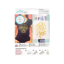 Jolee's Easy Image Iron-On Transfer Sheets 8.5"X11" 5 Pack - Gold Foil For Light & Dark Fabrics*