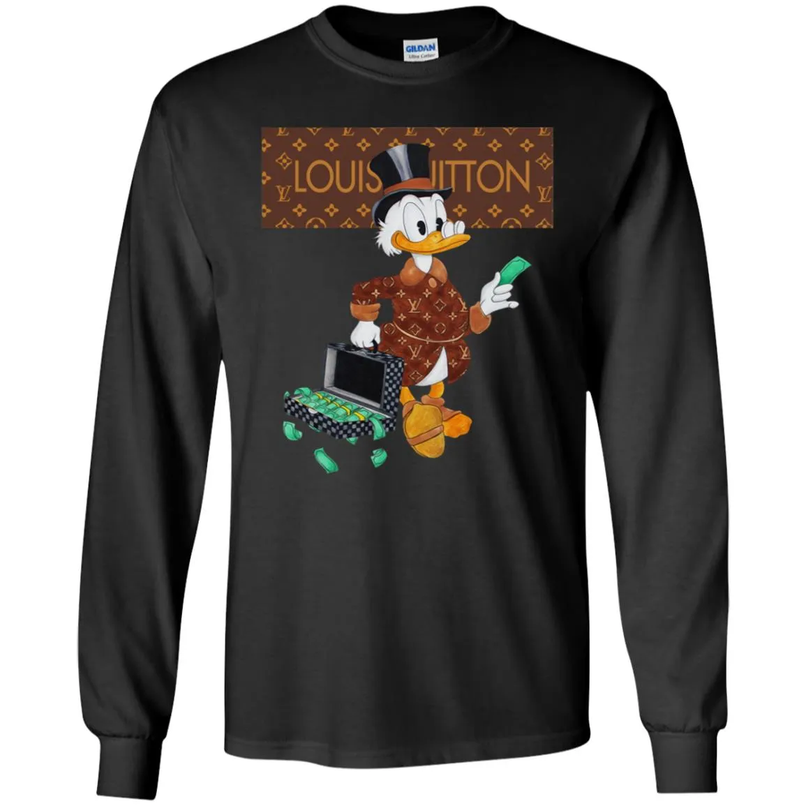 Louis Vuitton Donald Duck T-shirt Men Long Sleeve Shirt