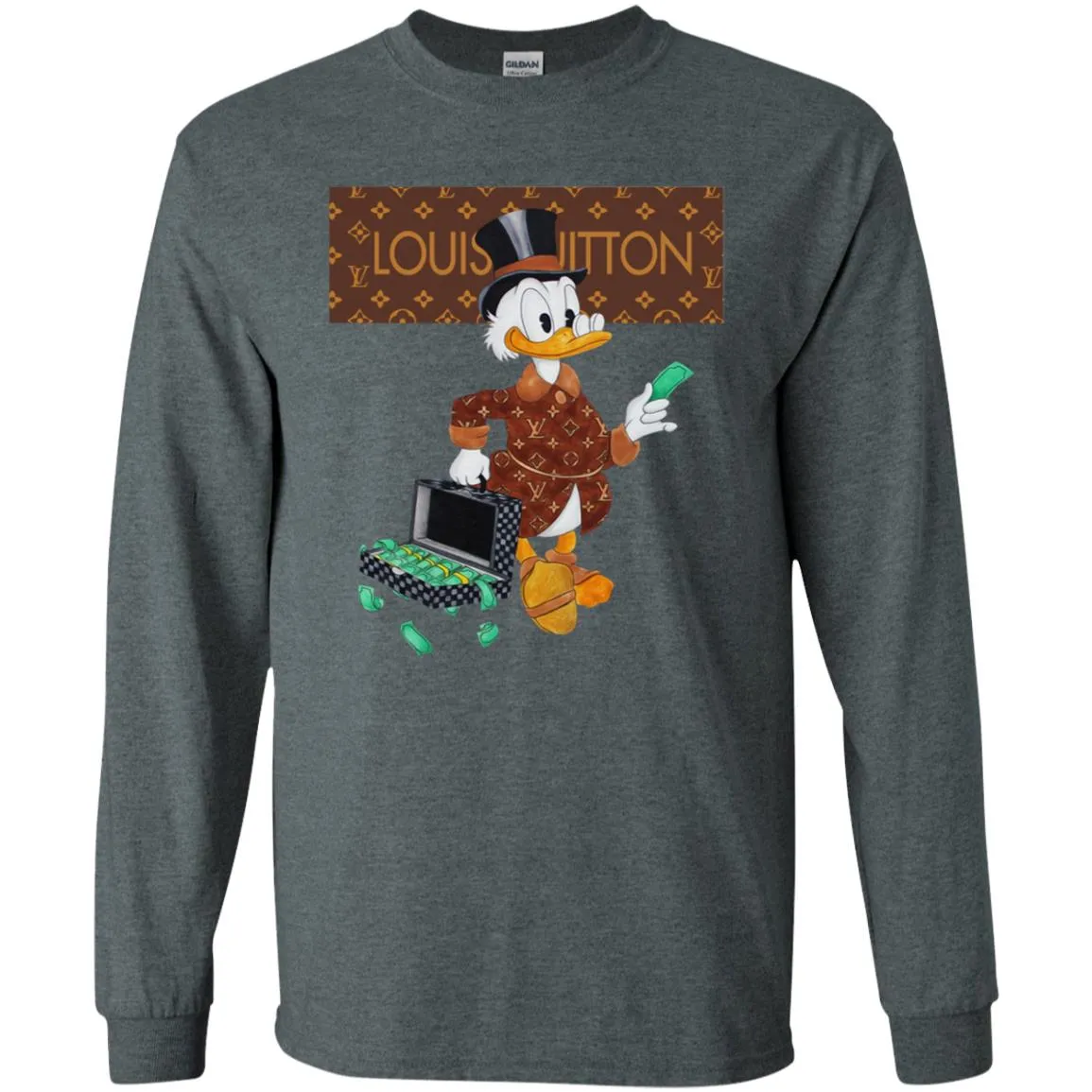 Louis Vuitton Donald Duck T-shirt Men Long Sleeve Shirt