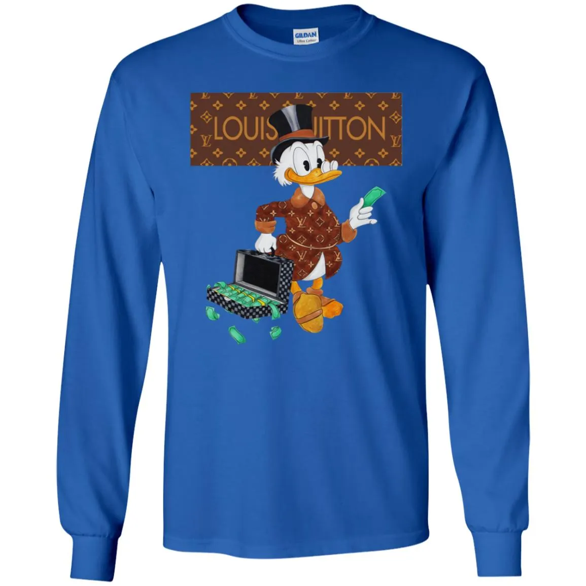 Louis Vuitton Donald Duck T-shirt Men Long Sleeve Shirt