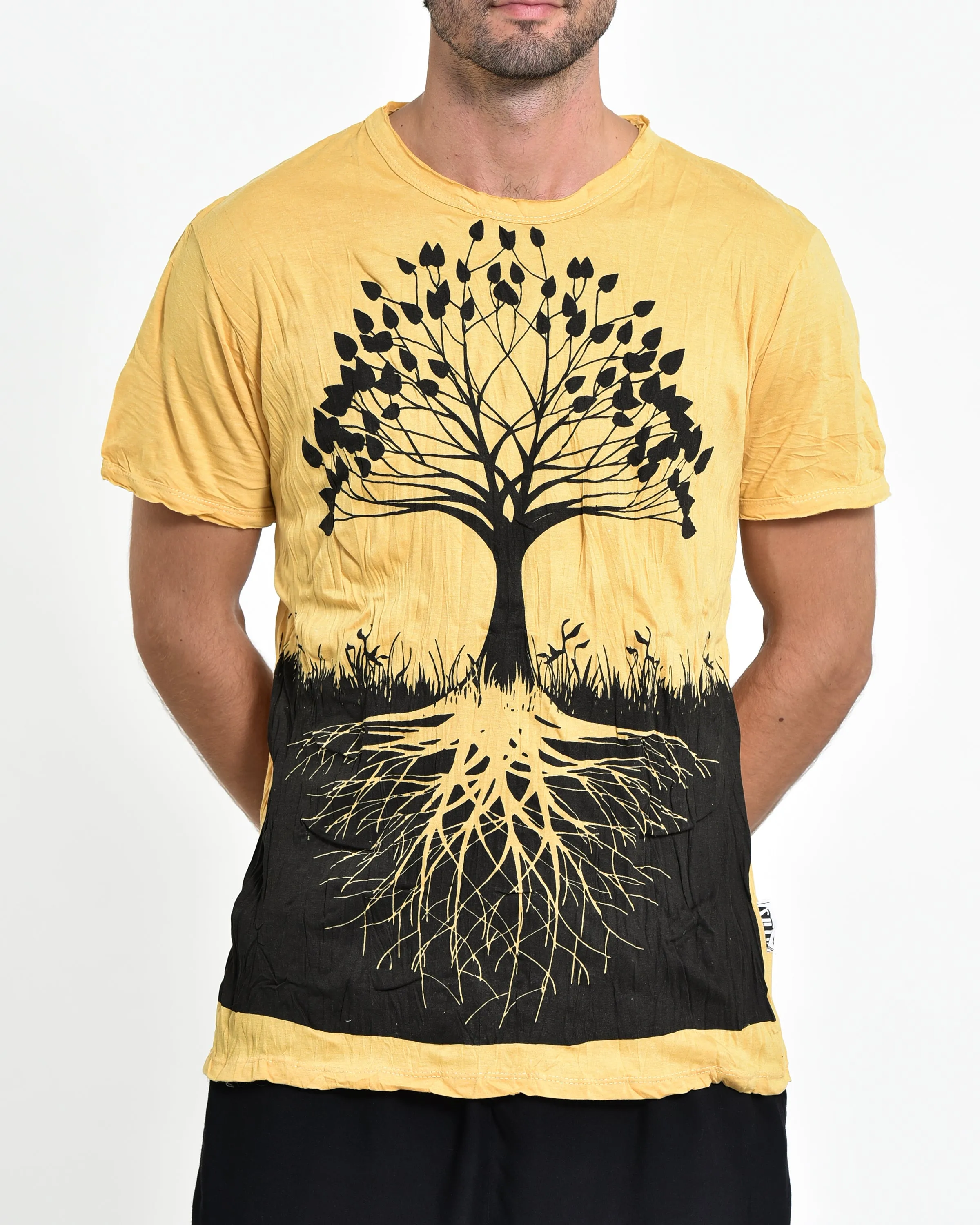 Mens Tree of Life T-Shirt in Yellow