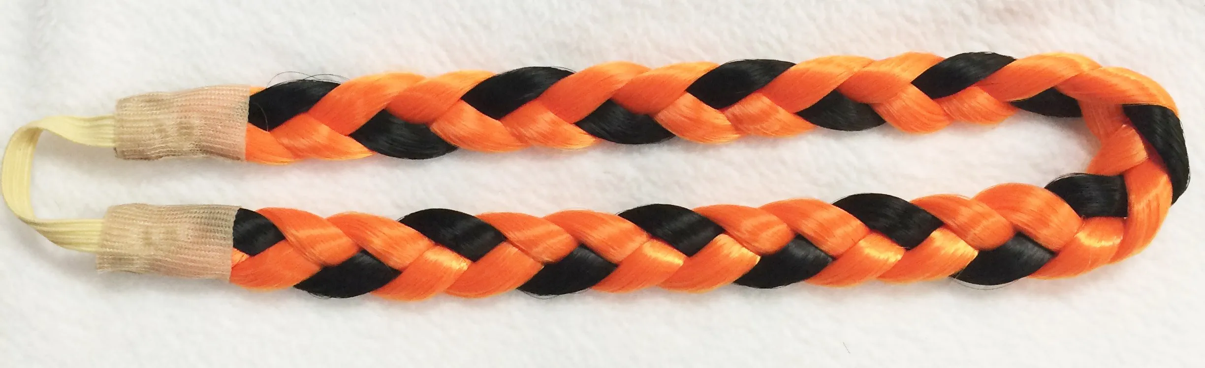 Mini Empress Braided Headband - Orange & Black