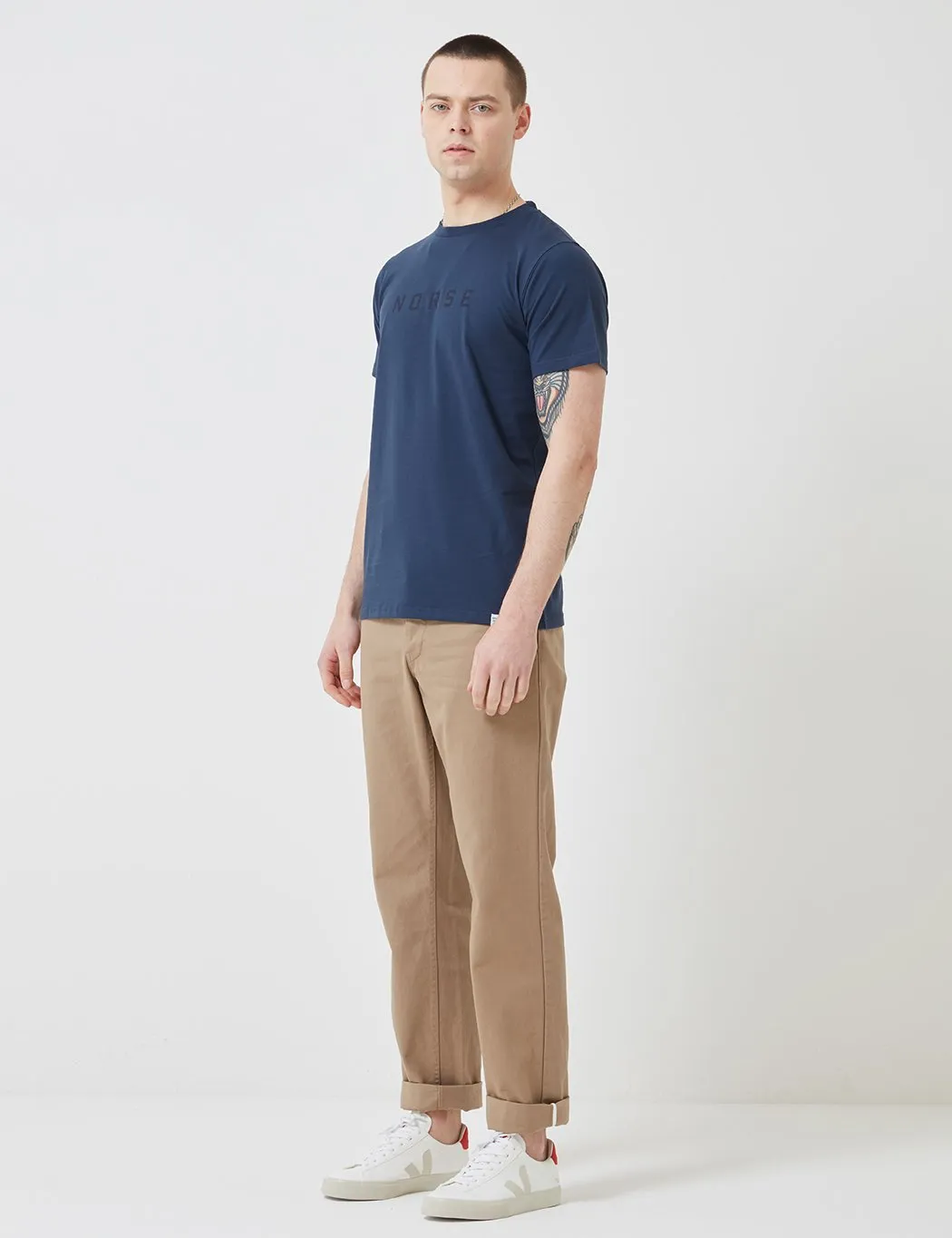 Norse Projects Niels Standard Logo T-Shirt - Navy