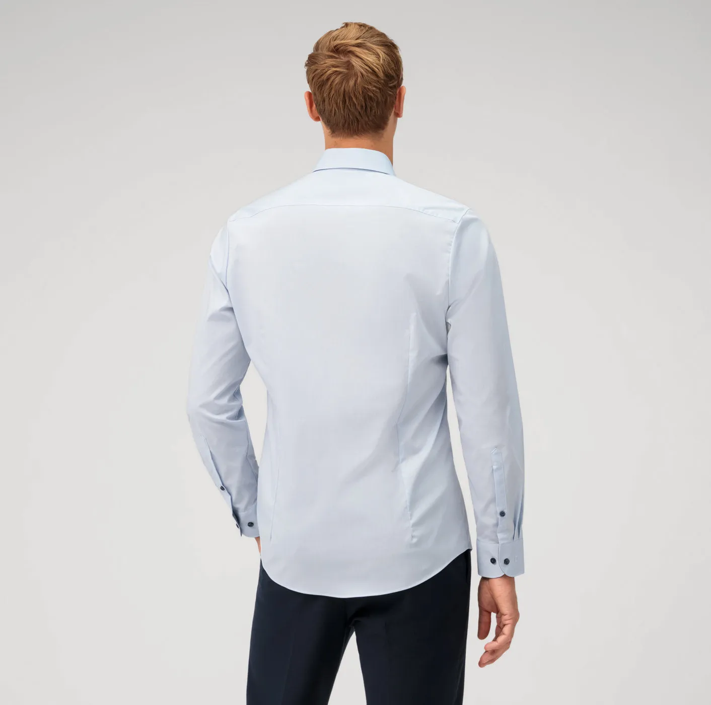 OLYMP - Body Fit Shirt, Baby Blue