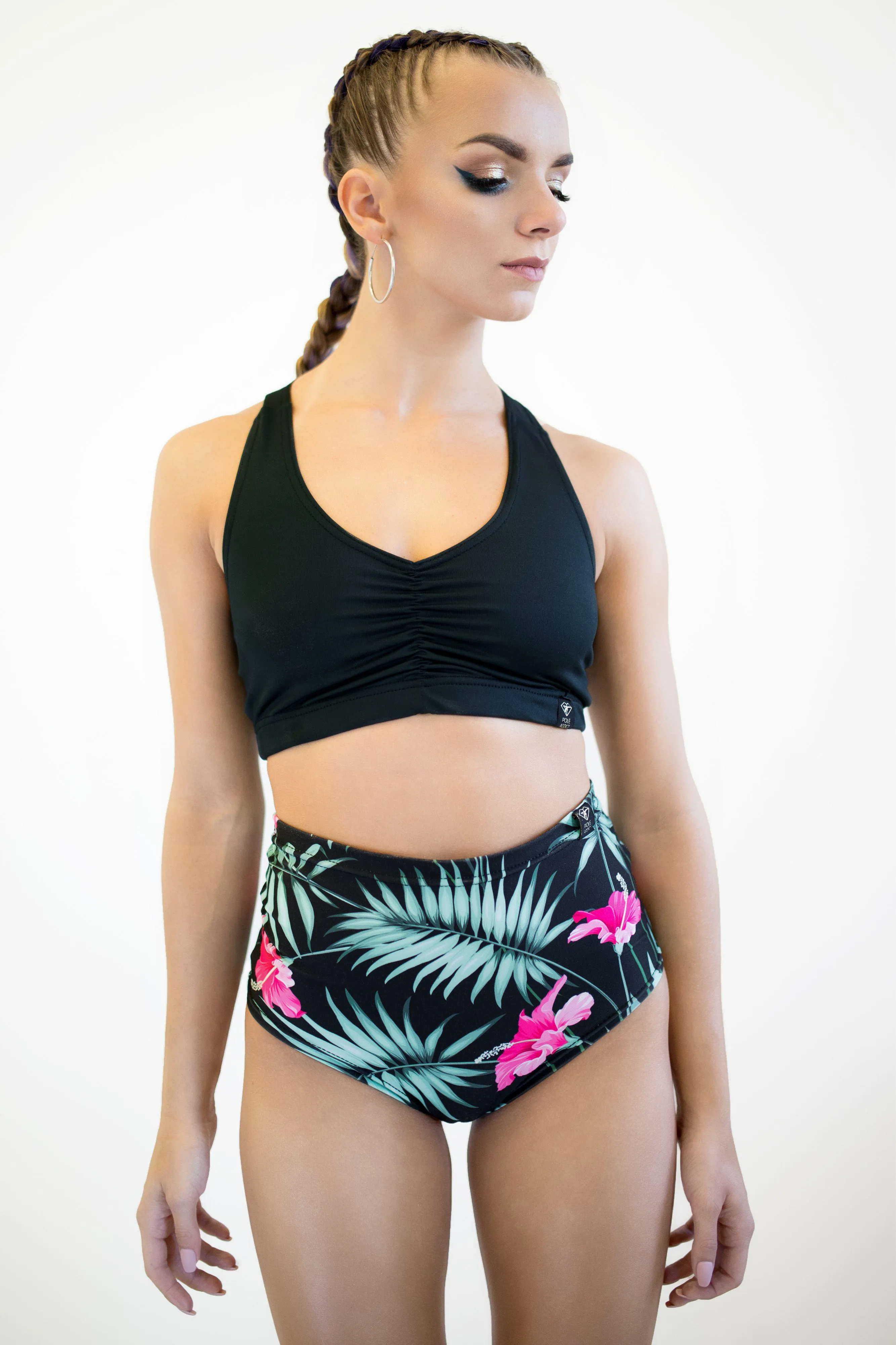 Pole Addict High Waisted Shorts - Exotic Flower