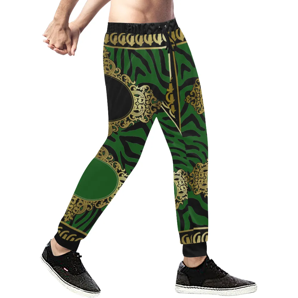 PRIVILEGE GREEN Men's All Over Print Sweatpants