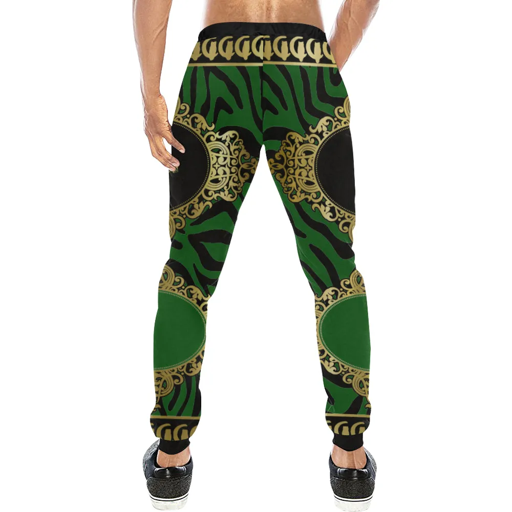 PRIVILEGE GREEN Men's All Over Print Sweatpants