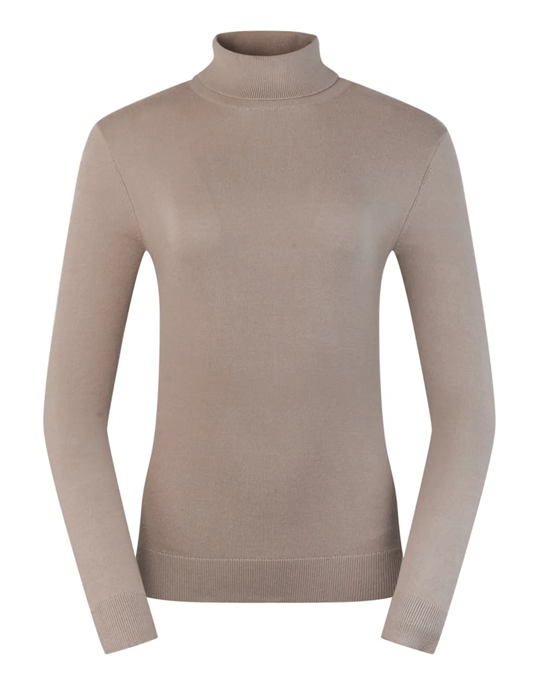 PURE GOLF Simone Roll Neck Jumper 505 Cappuccino