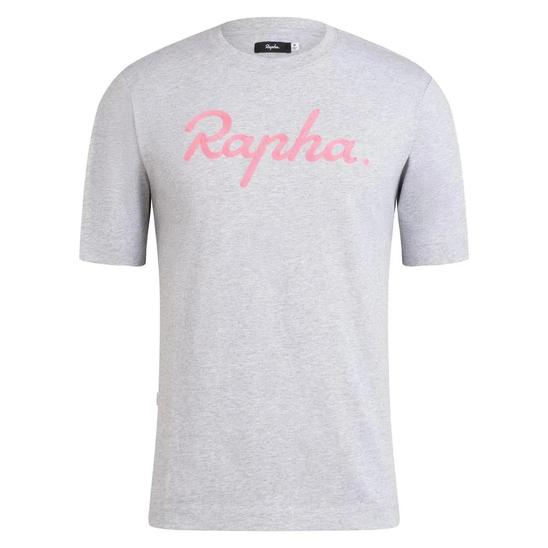 RAPHA Logo Tshirt - Grey/Pink