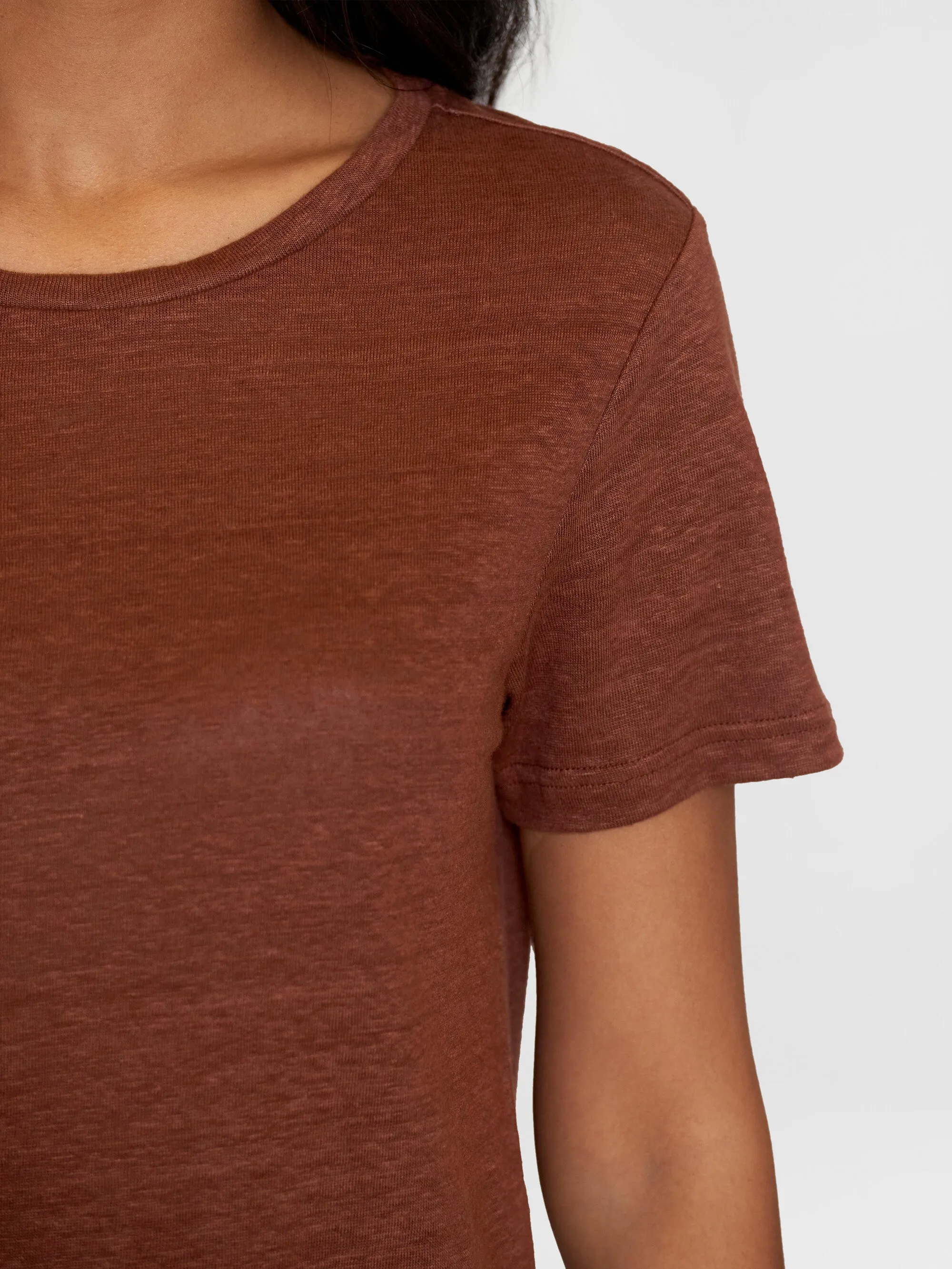 Reg linen t-shirt - Tiramisu