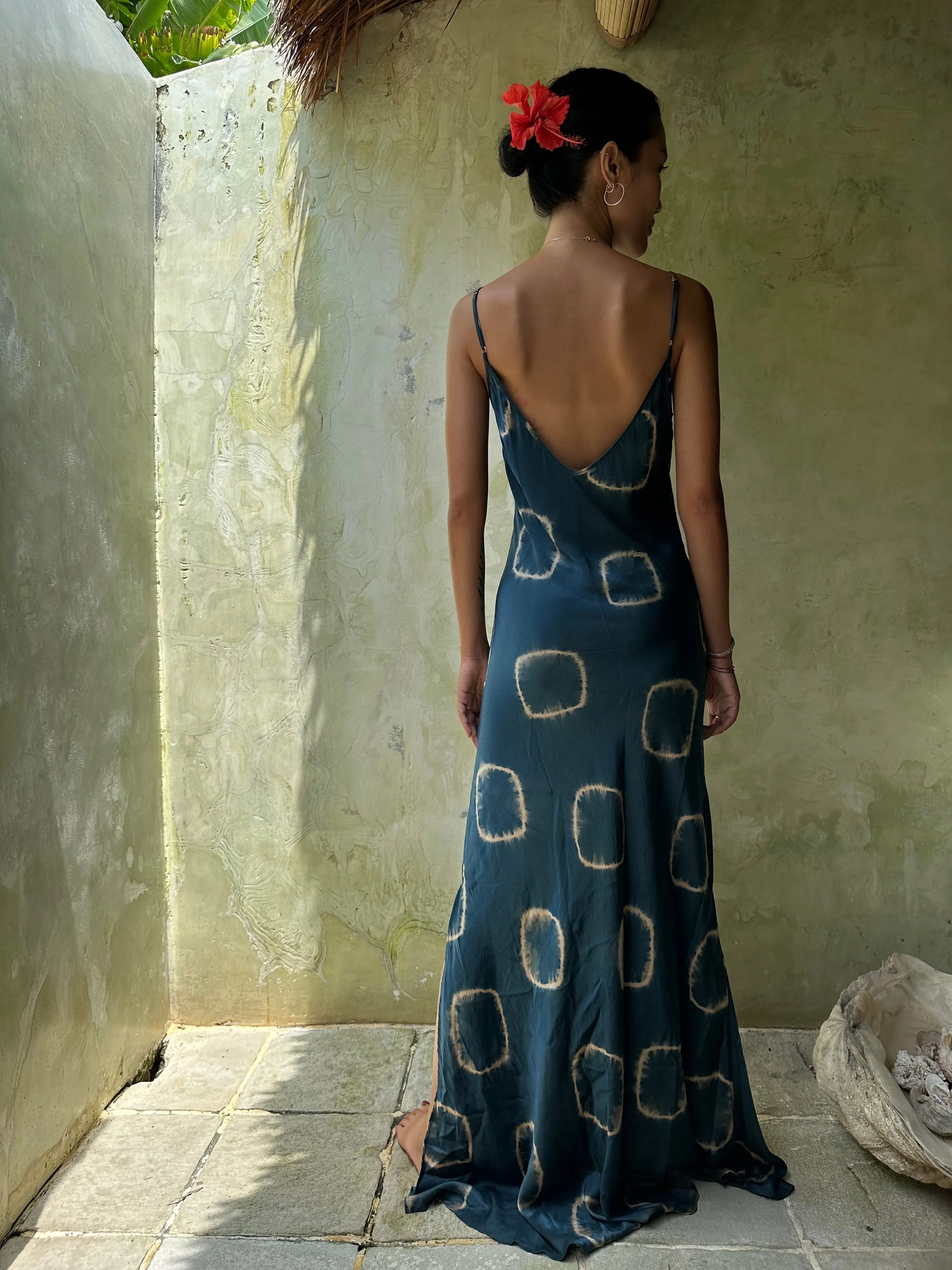 Scarlette Silk Dress - Indigo Circle