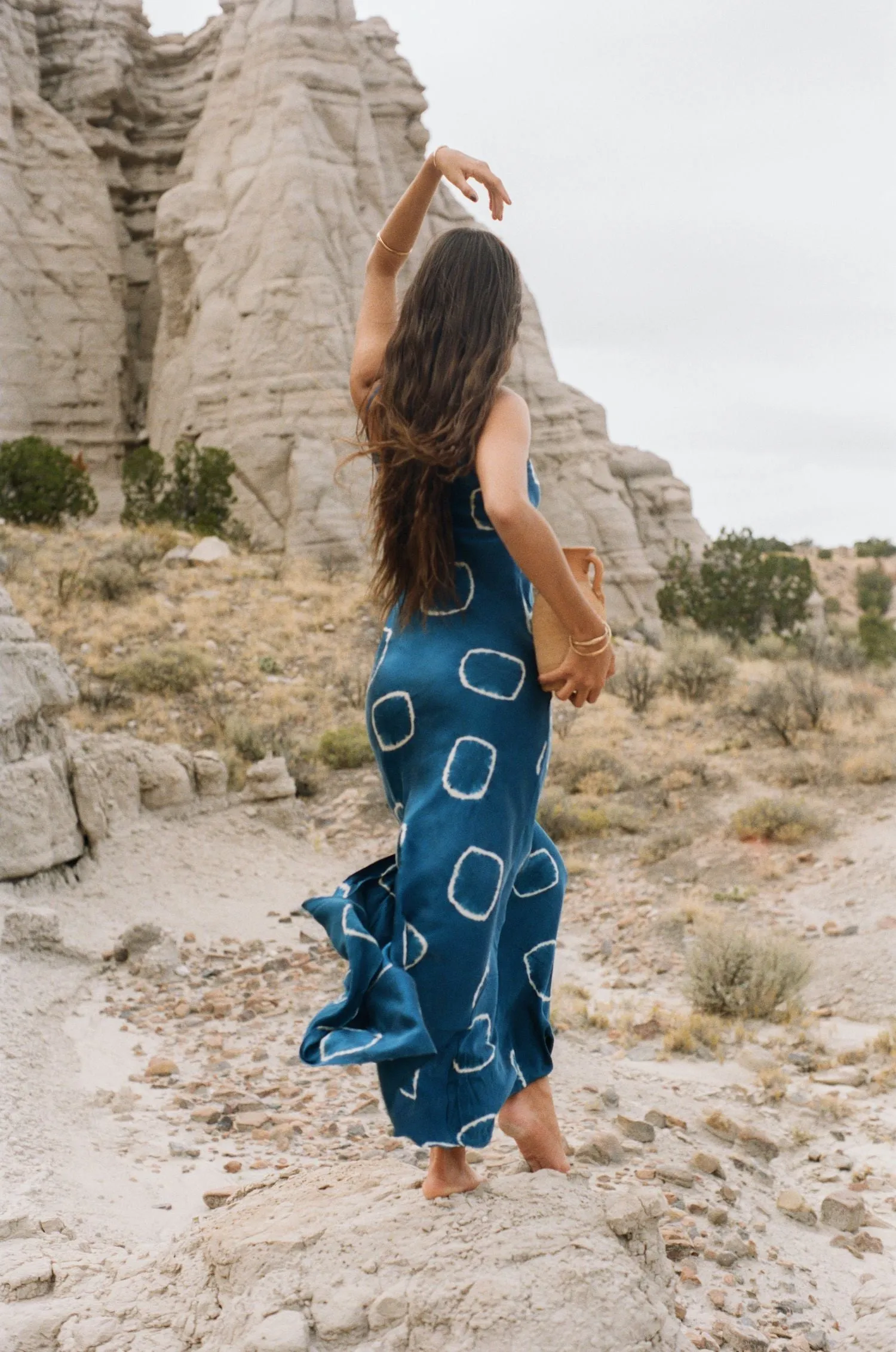 Scarlette Silk Dress - Indigo Circle