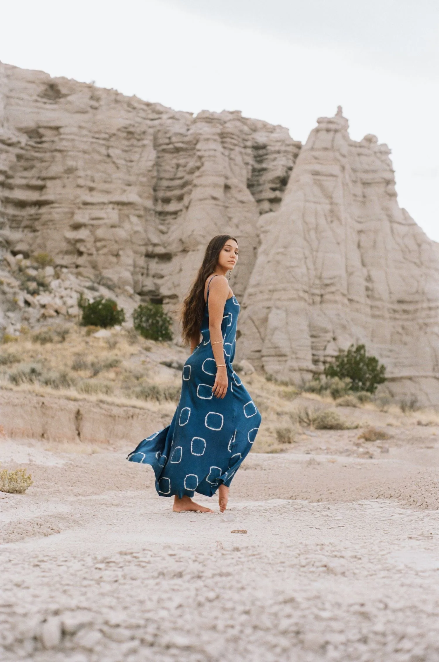 Scarlette Silk Dress - Indigo Circle