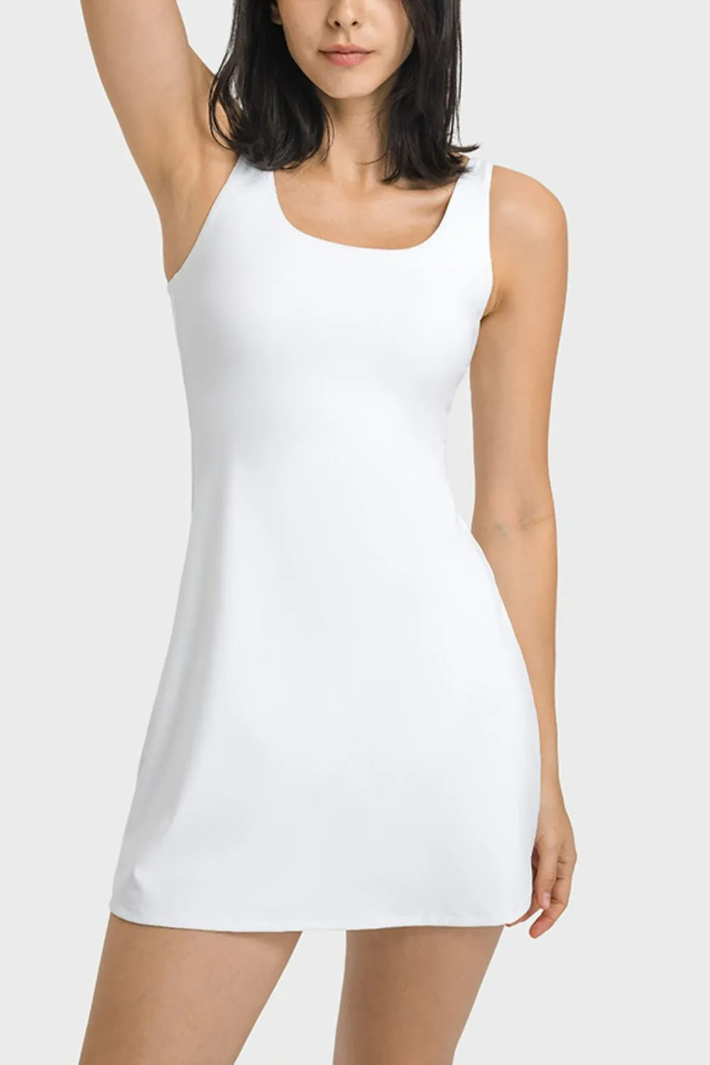 SQUARE NECK SPORTS CASUAL DRESS