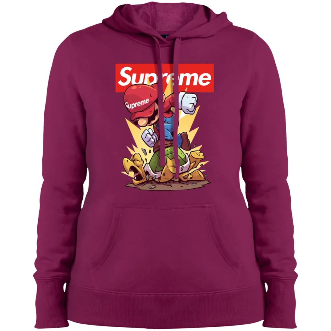 Supreme Mario Gaming T-shirt Women Hooded Sweatshirt