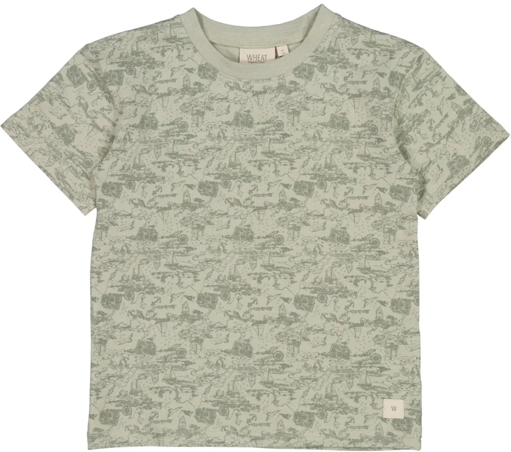 T-Shirt Fabian - dried sage sealife