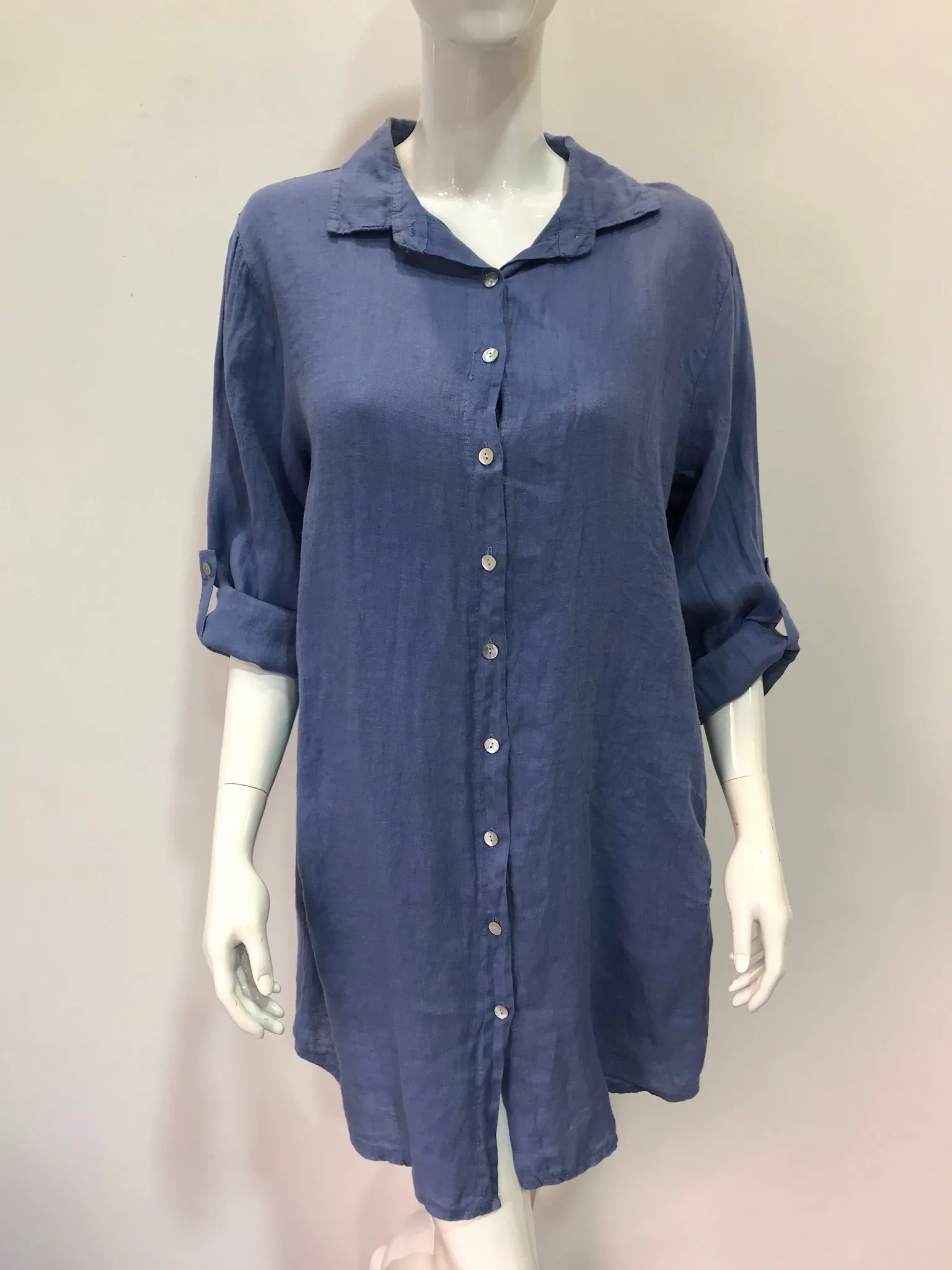 the Wailele  Linen shirt dress