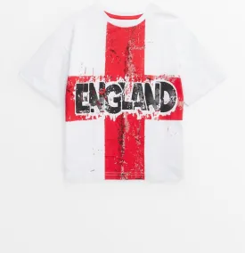 Tu White England Older Boys T-Shirt