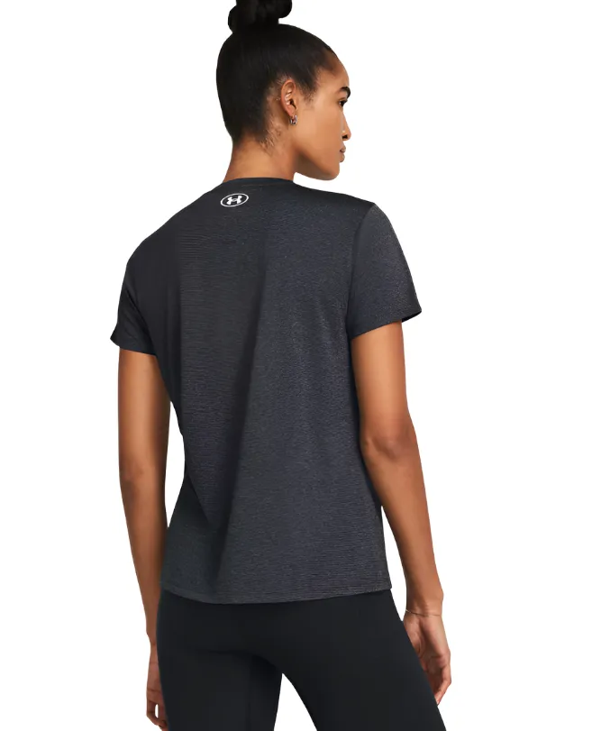 Under Armour Womens UA Tech Bubble Short Sleeve T-Shirt Black/Castlerock