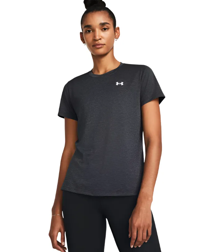 Under Armour Womens UA Tech Bubble Short Sleeve T-Shirt Black/Castlerock